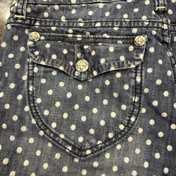 Miss Me Polka Dot Denim Shorts - Picture 5 of 7